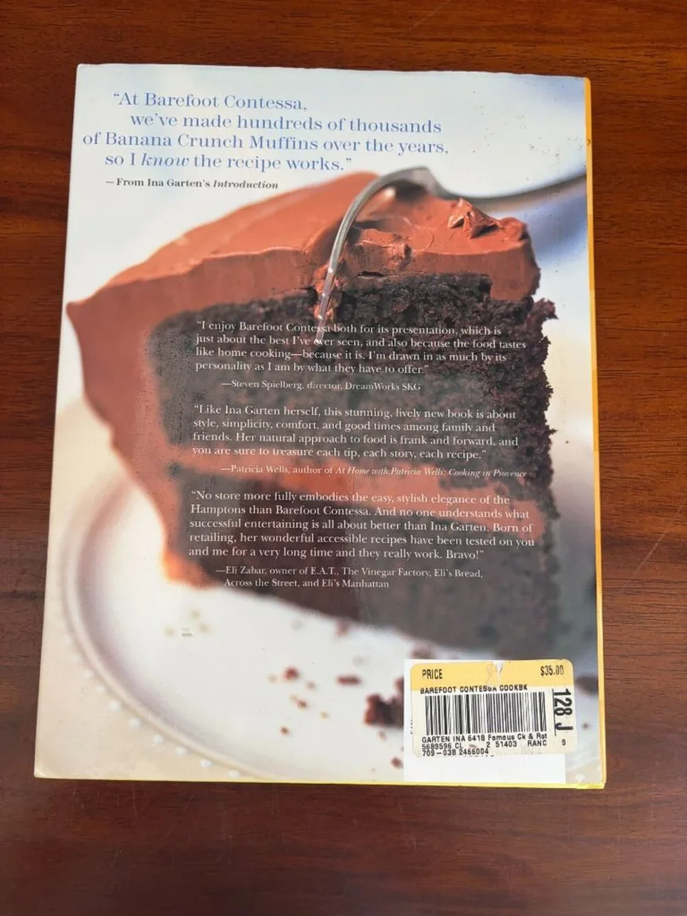 The Barefoot Contessa Cookbook by Ina Garten, Hardcover, 1999
